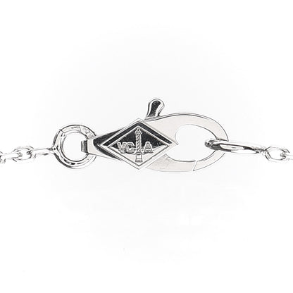 Van Cleef & Arpels 18K White Gold Diamond Sweet Alhambra Pendant Necklace 4 of 8