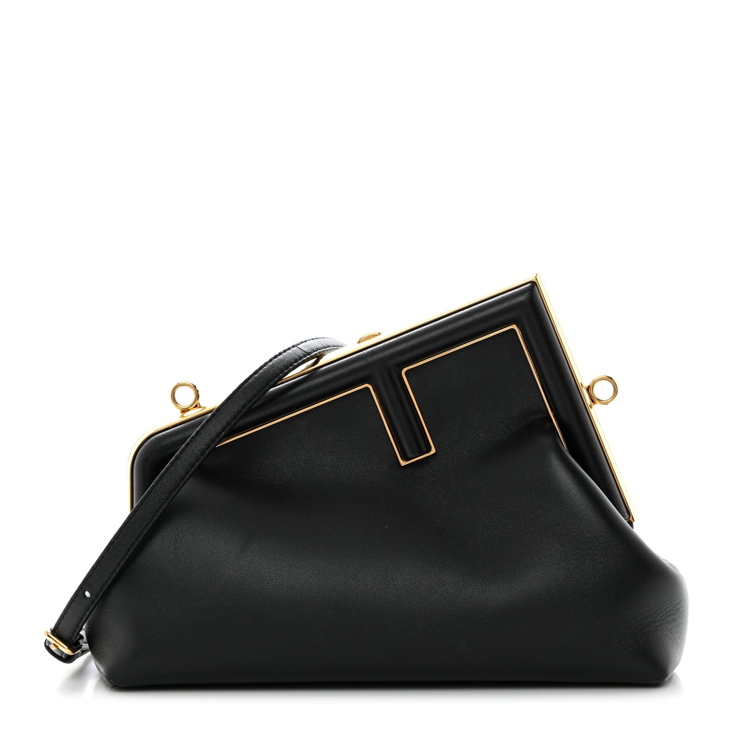 Shiny Nappa Small Fendi First Black