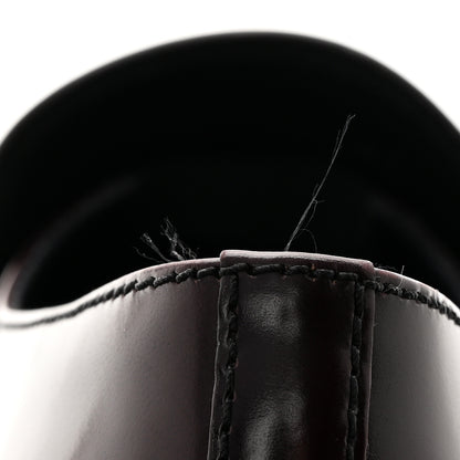 Prada Spazzolato Metal Triangle Logo 50mm Loafers 38.5 Cordovan 11 of 14