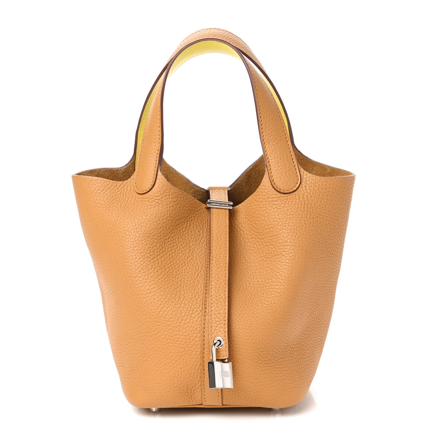 Taurillon Clemence Swift Eclat Picotin Lock 18 PM Sesame Lime