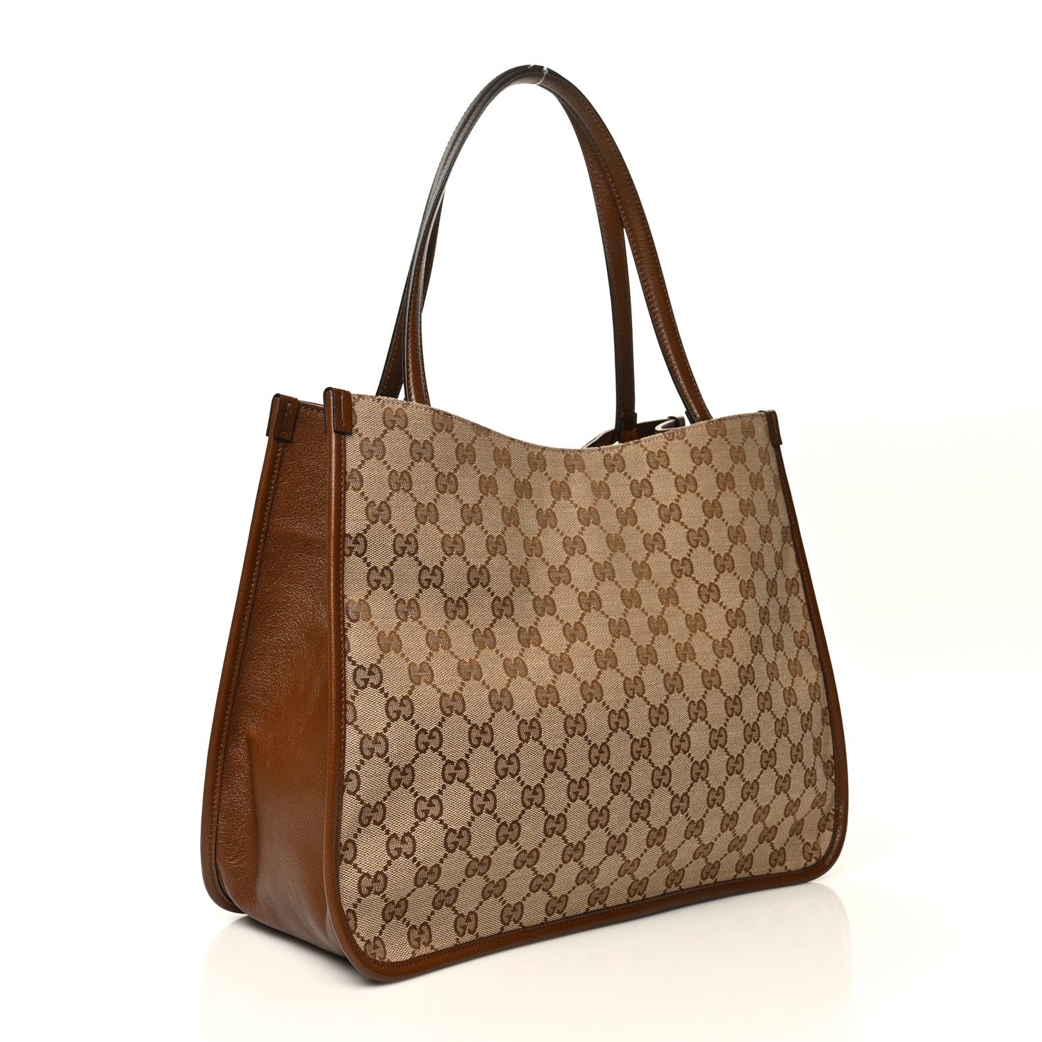 Gucci Monogram Horsebit 1955 Tote Bag Beige Brown Sugar 3 of 8