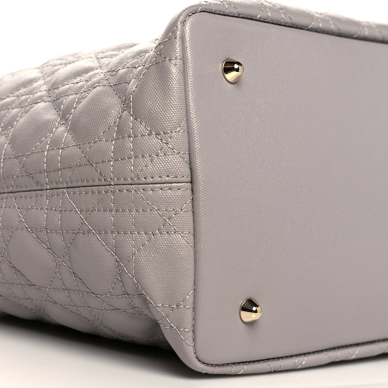 Christian Dior Coated Canvas Cannage Medium Panarea Tote Taupe 8 of 10