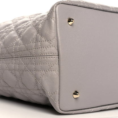 Christian Dior Coated Canvas Cannage Medium Panarea Tote Taupe 8 of 10