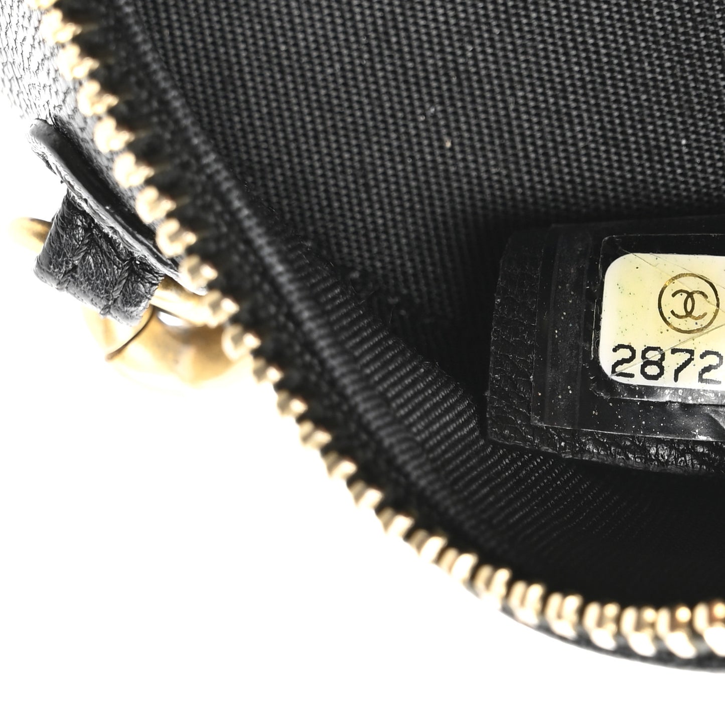 Lambskin Quilted Chanel 19 Round Clutch With Chain Black