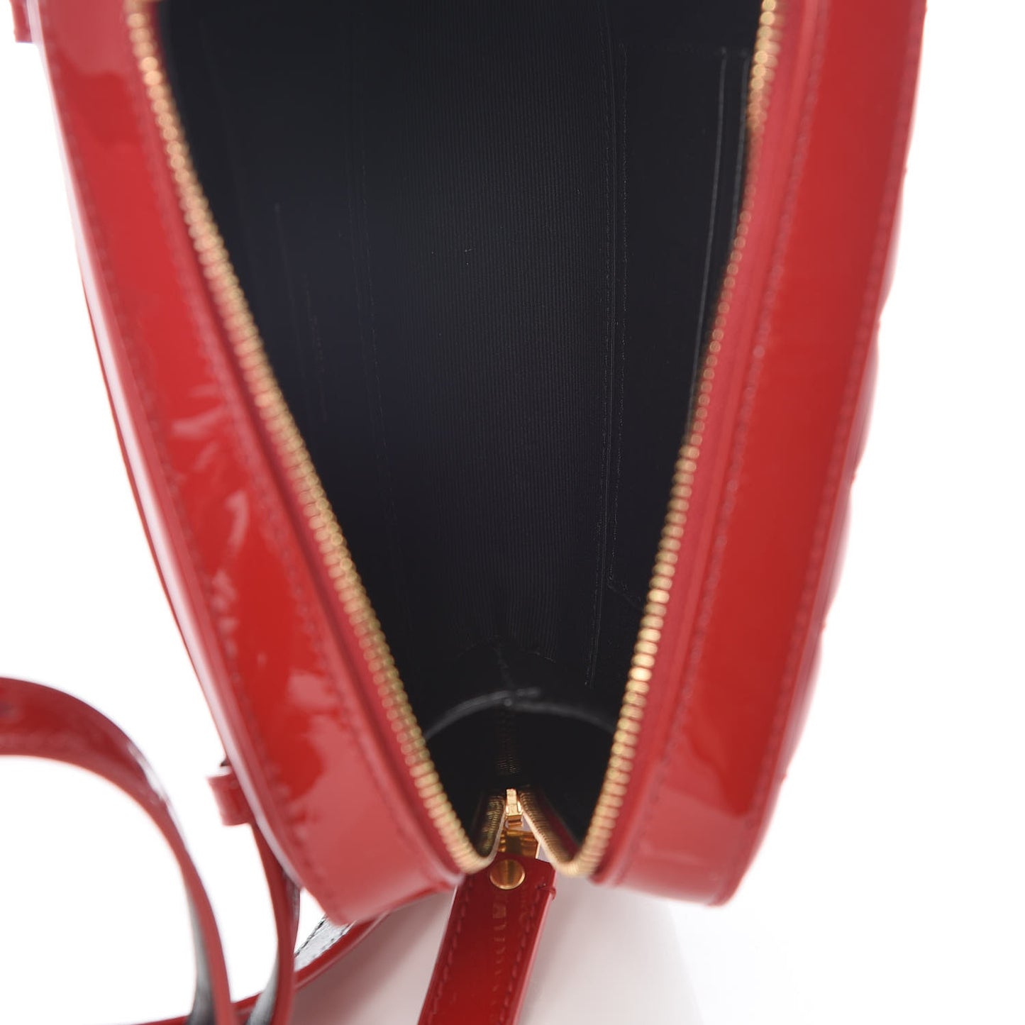 Patent Matelasse Vicky Monogram Belt Bag Red