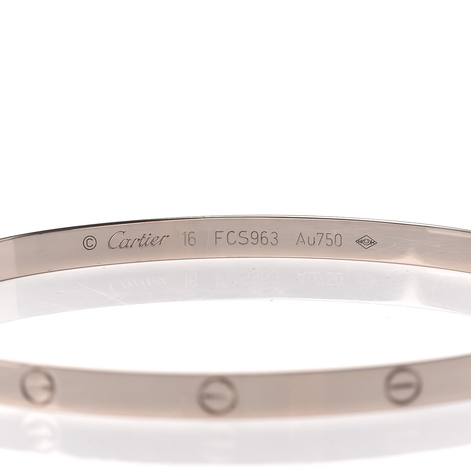 Cartier 18K White Gold Small LOVE Bracelet 16 5 of 6