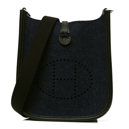 Hermes Swift Sangle Wooly Evelyne TPM Bleu Nuit Black 1 of 4