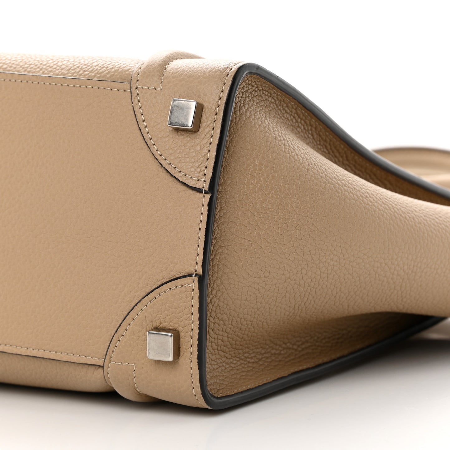 Drummed Calfskin Micro Luggage Dune