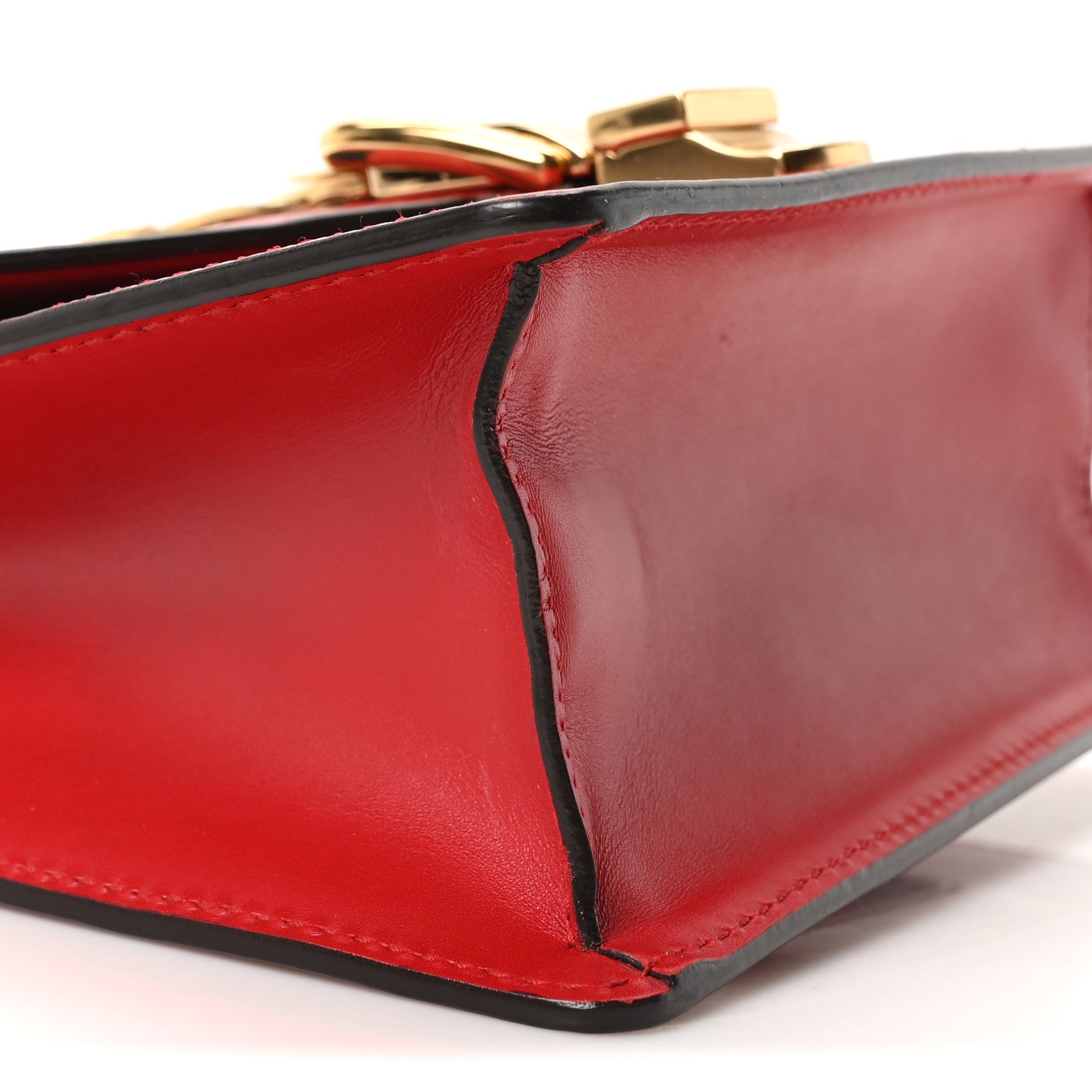 Gucci Calfskin Mini Sylvie Chain Shoulder Bag Hibiscus Red 9 of 10
