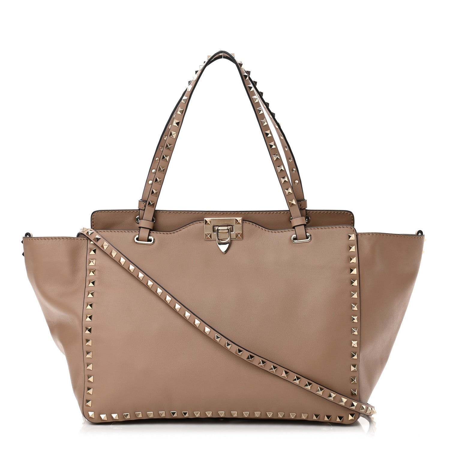 Valentino Garavani Vitello Medium Rockstud Tote Alpaca 1 of 10