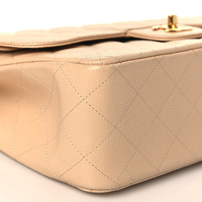 Chanel Caviar Quilted Jumbo Double Flap Beige Clair 8 of 9