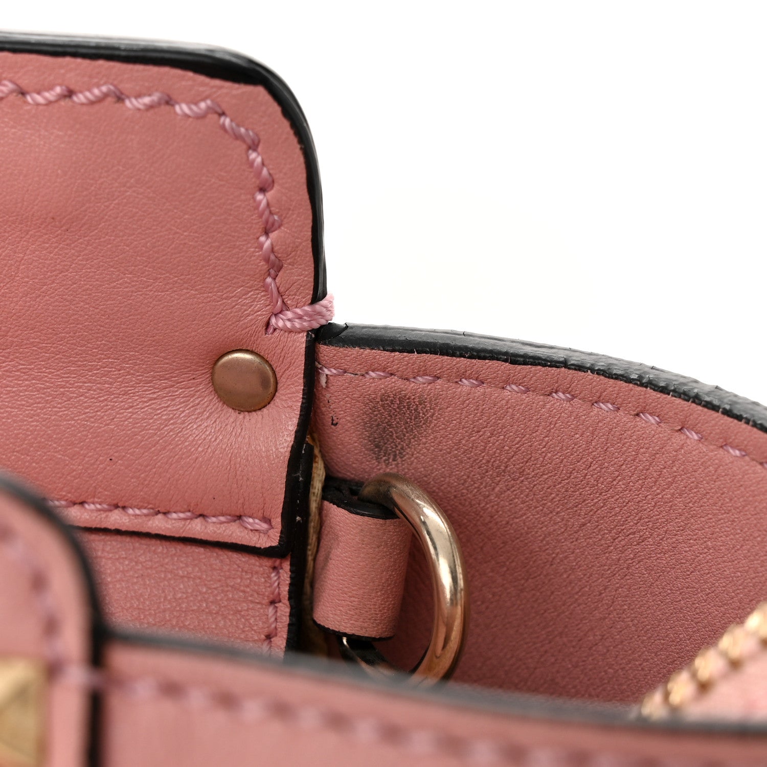 Valentino Garavani Vitello Rockstud Double Handle Tote Pop Gardenia 14 of 14