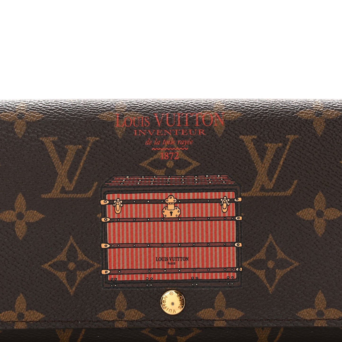 Monogram Trunks and Locks Sarah Wallet