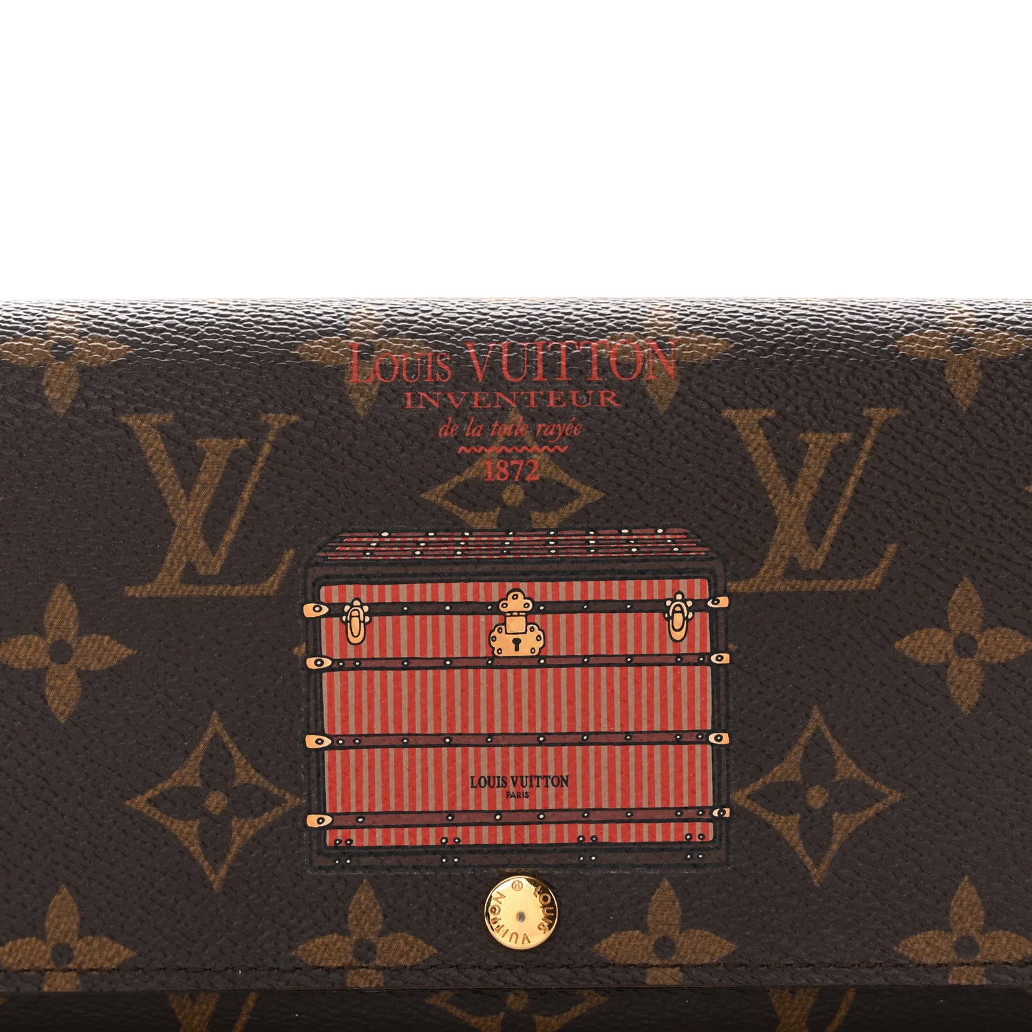 Louis Vuitton Monogram Trunks and Locks Sarah Wallet 3 of 8