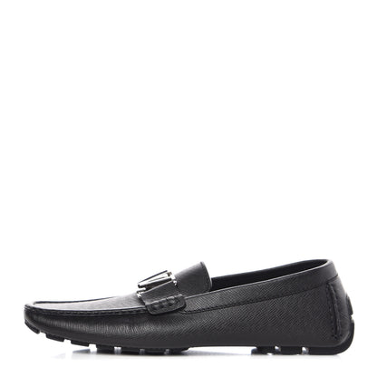Louis Vuitton Taiga Monte Carlo Moccasin Loafers 8 Black 1 of 8