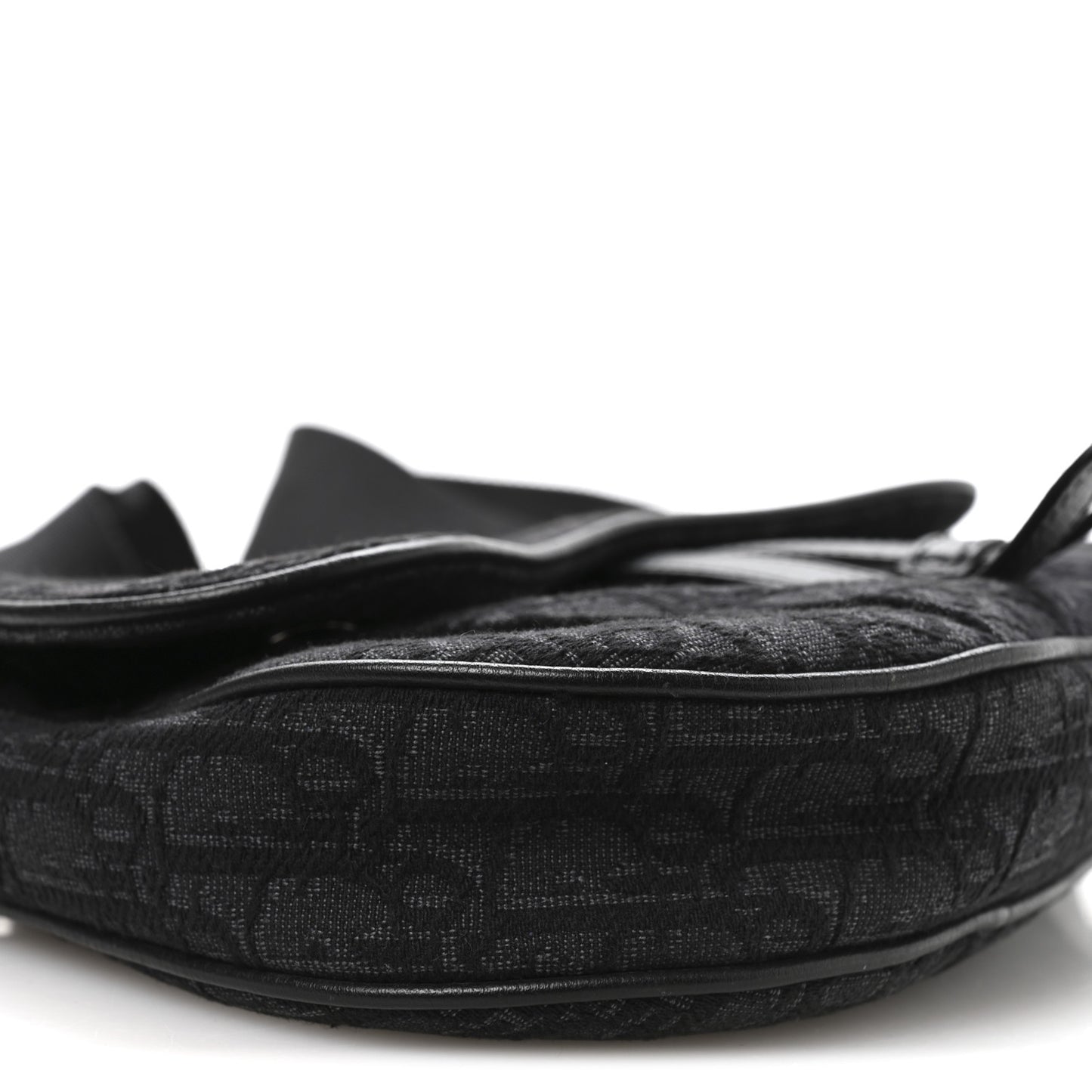 Oblique Mens Saddle Bag Black Blue
