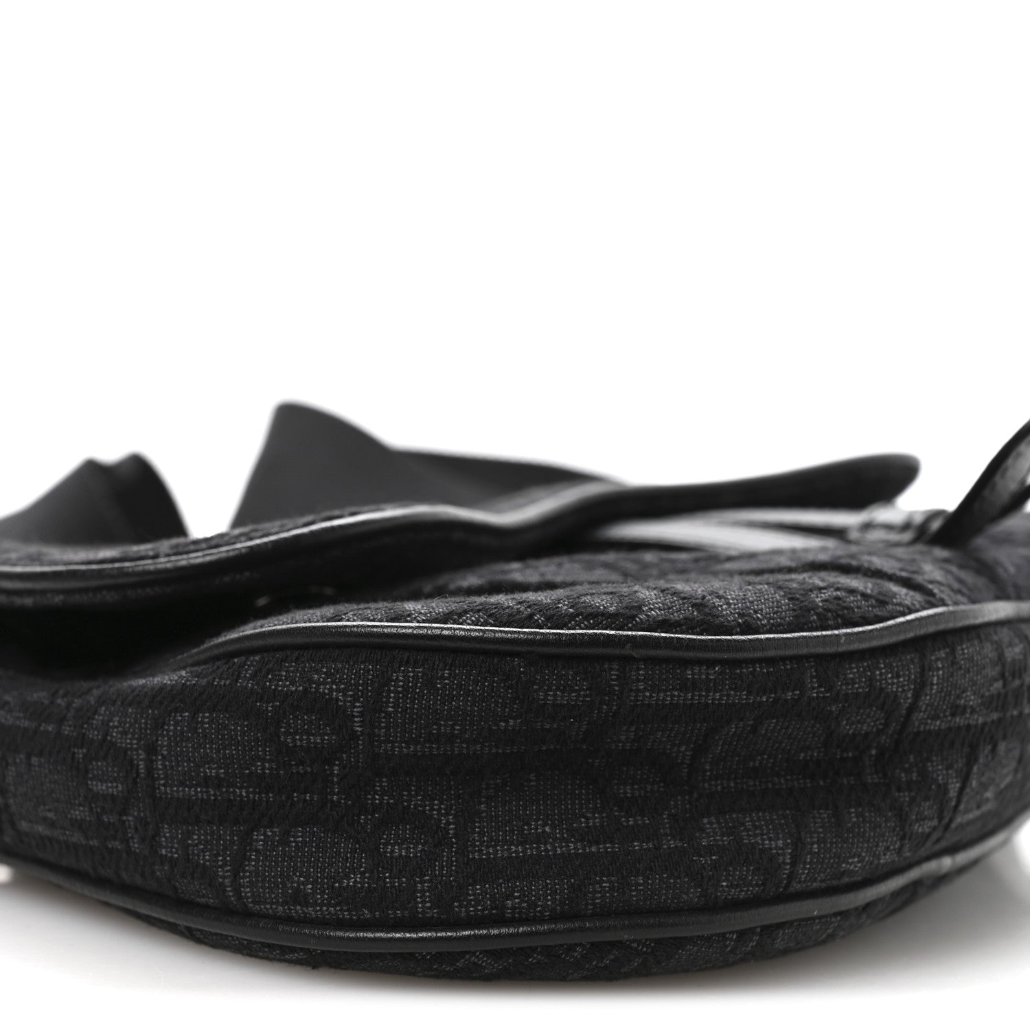 Christian Dior Oblique Mens Saddle Bag Black Blue 9 of 11