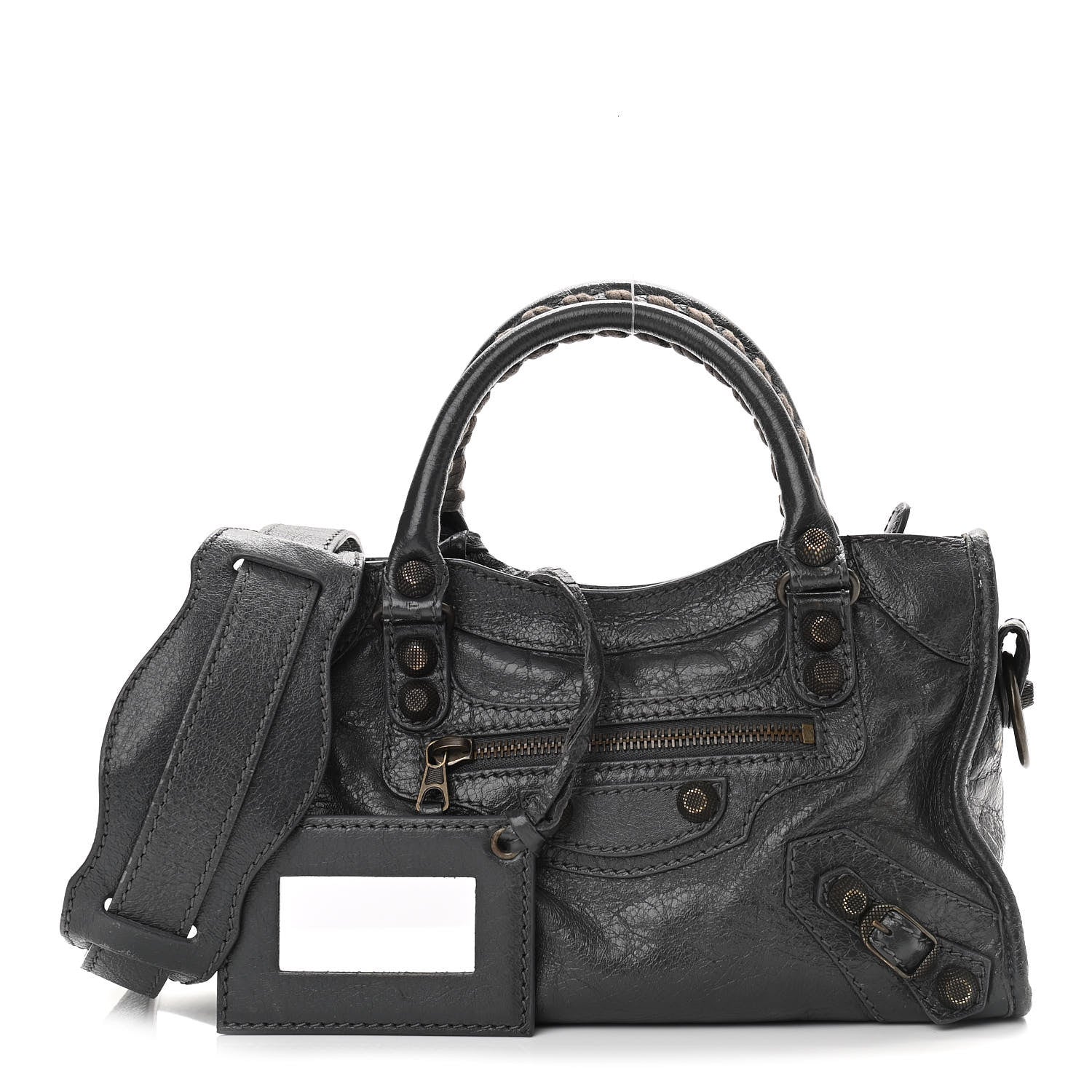 Balenciaga Agneau Giant 12 Gunmetal Hardware Mini City Gris Fossile 1 of 19
