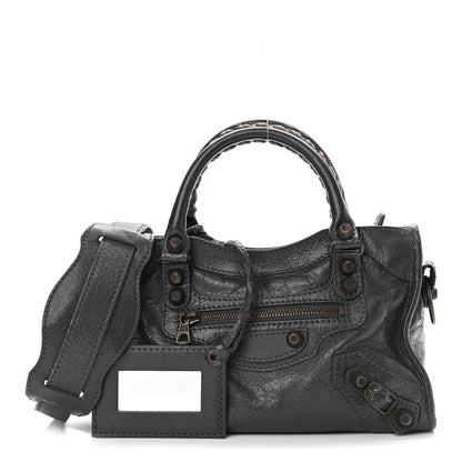 Balenciaga Agneau Giant 12 Gunmetal Hardware Mini City Gris Fossile 1 of 19