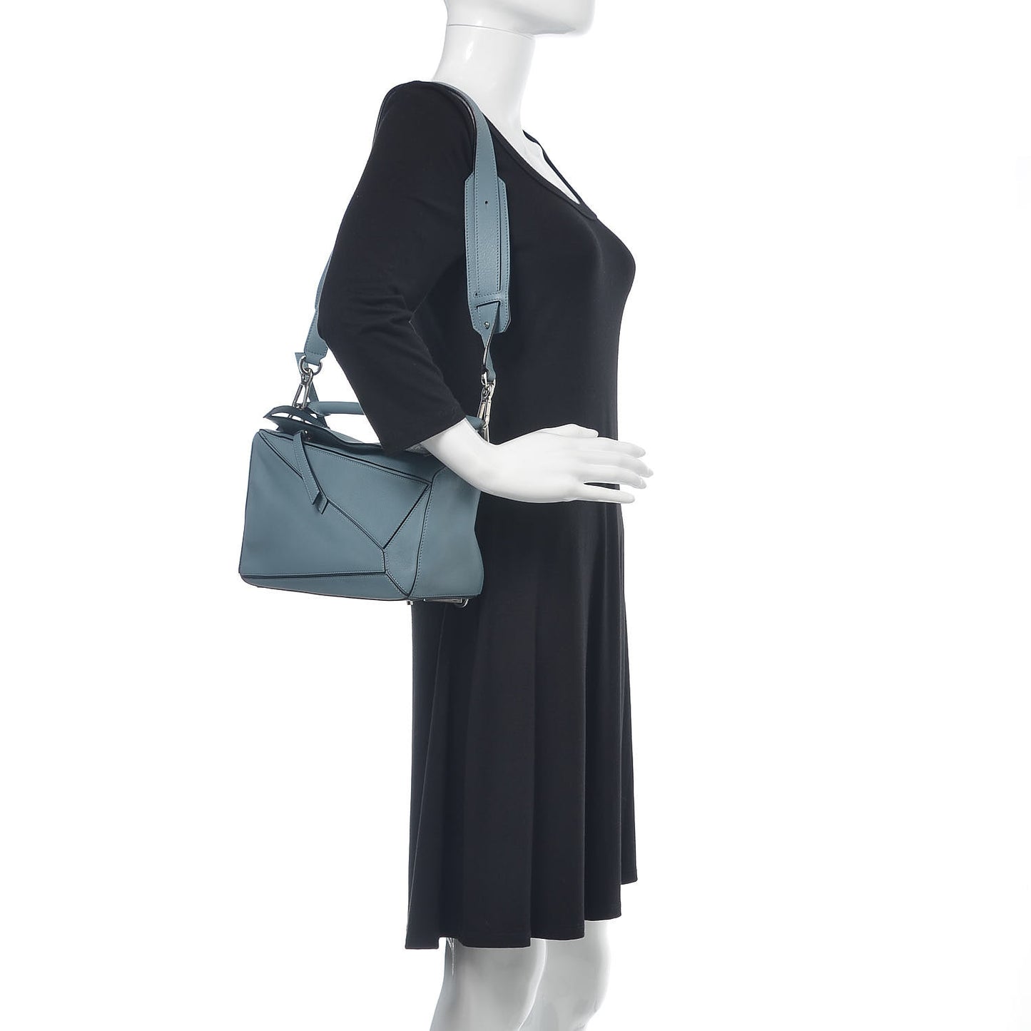 Calfskin Small Puzzle Bag Light Blue