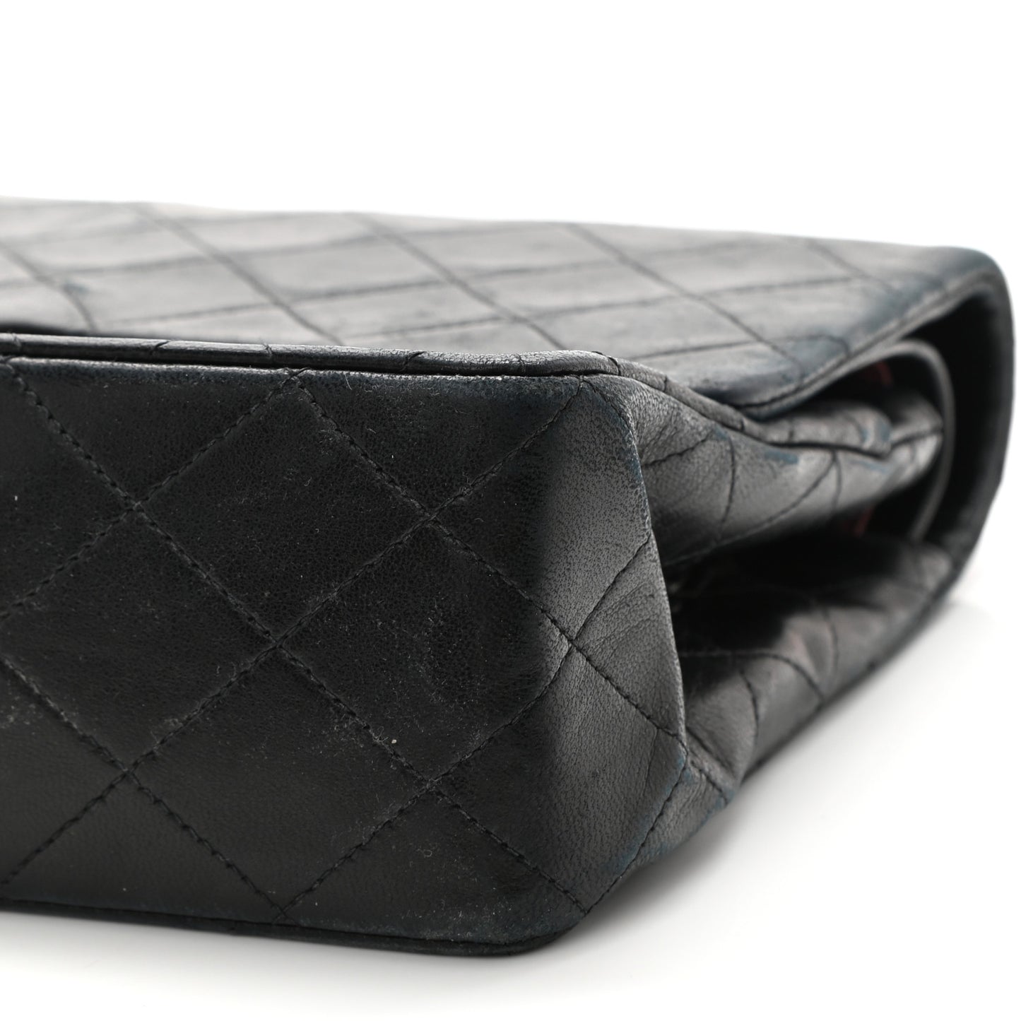 Lambskin Quilted Small Double Flap Black