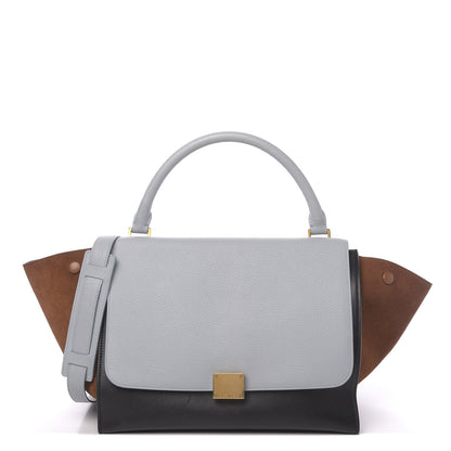 Celine Velluto Calfskin Suede Medium Tri-Color Trapeze 1 of 15