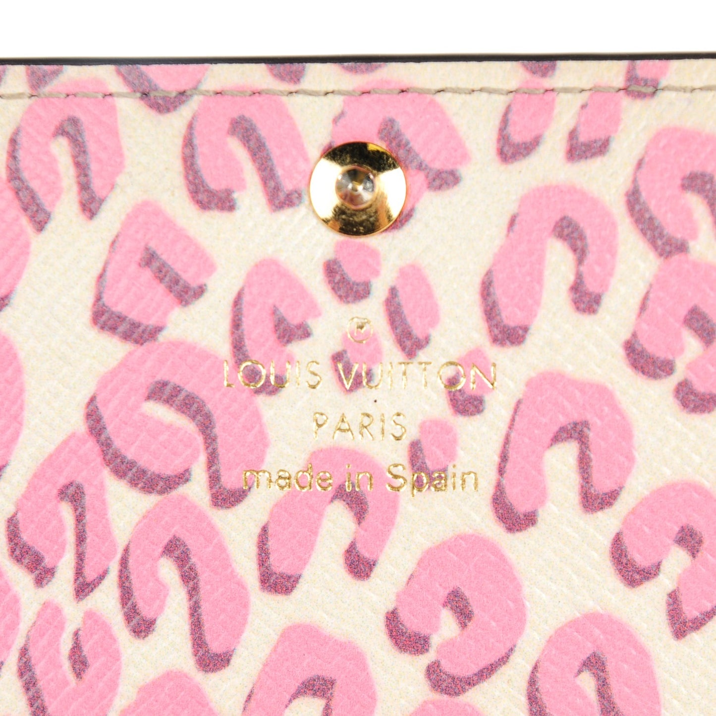 Monogram Leopard Sarah Wallet Blanc Corail