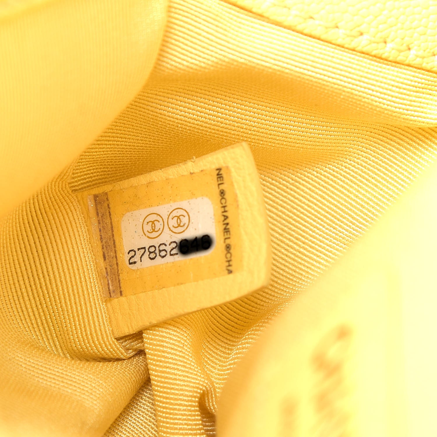 Chanel Caviar Chevron Quilted Small Boy Flap Yellow 7 of 9