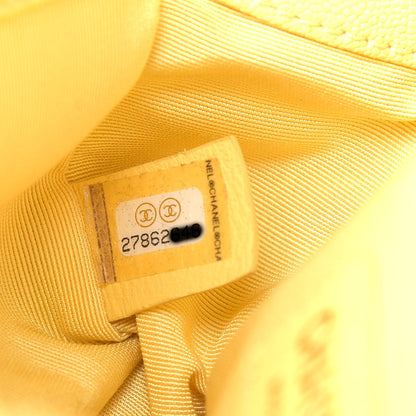 Chanel Caviar Chevron Quilted Small Boy Flap Yellow 7 of 9