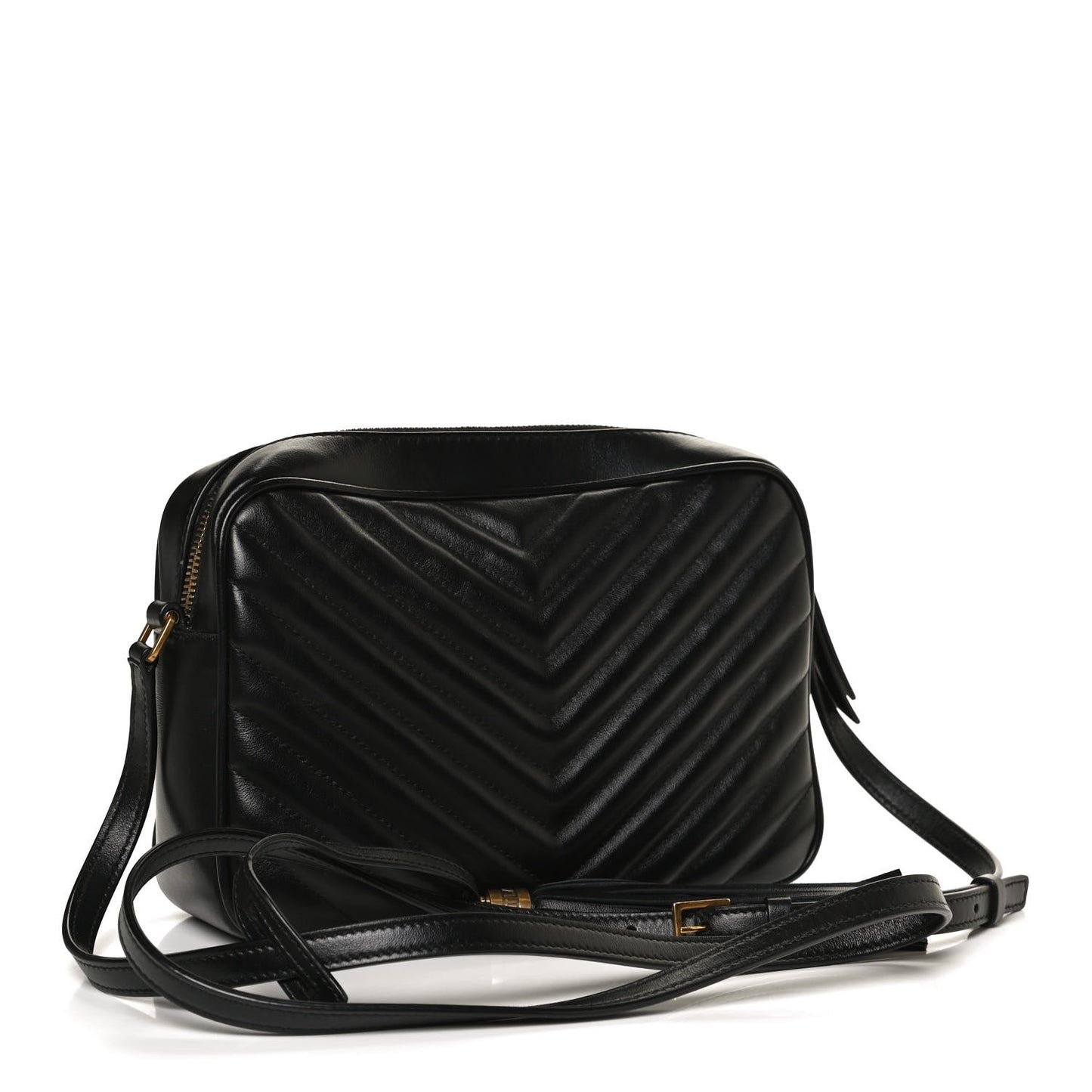 Calfskin Matelasse Monogram Lou Camera Bag Black