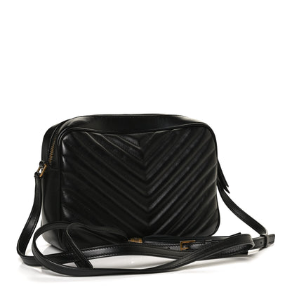 Saint Laurent Calfskin Matelasse Monogram Lou Camera Bag Black 3 of 10