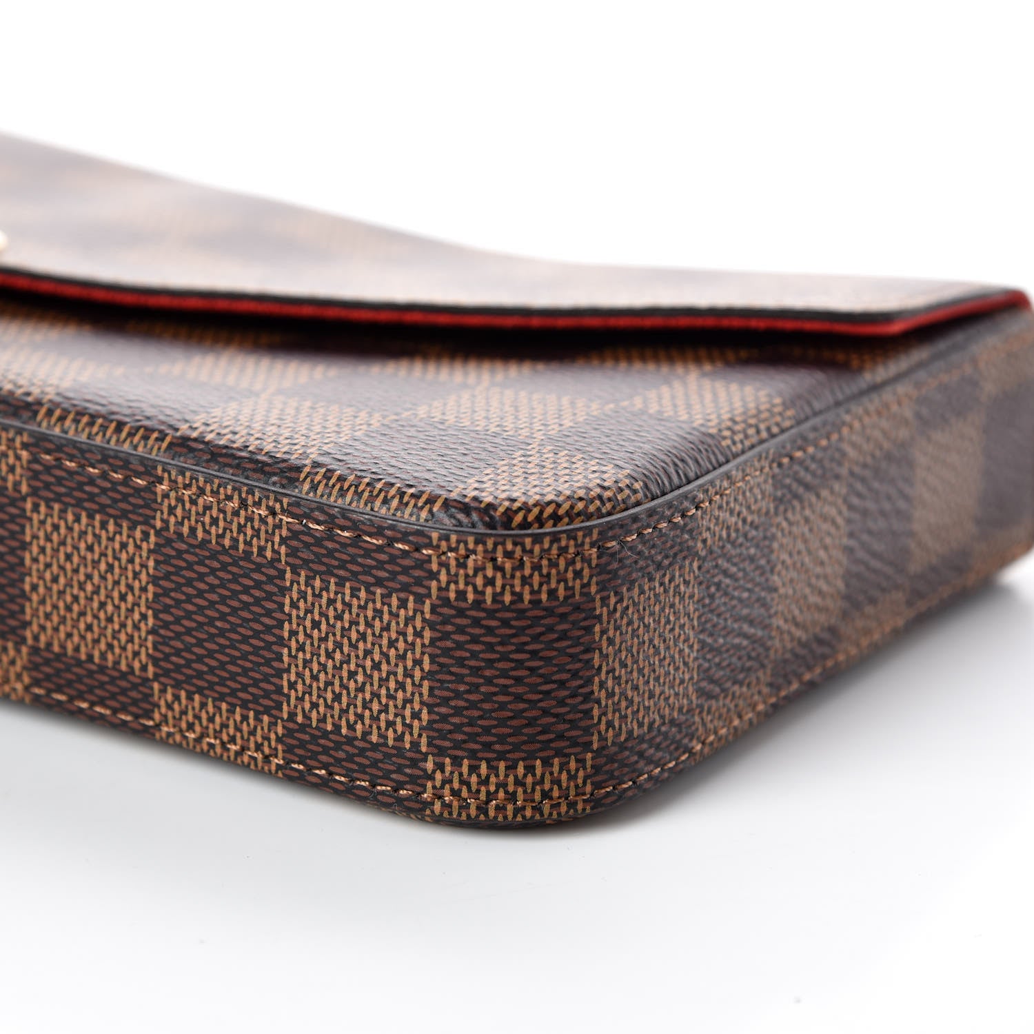 Louis Vuitton Damier Ebene Pochette Felicie Chain Wallet 6 of 9