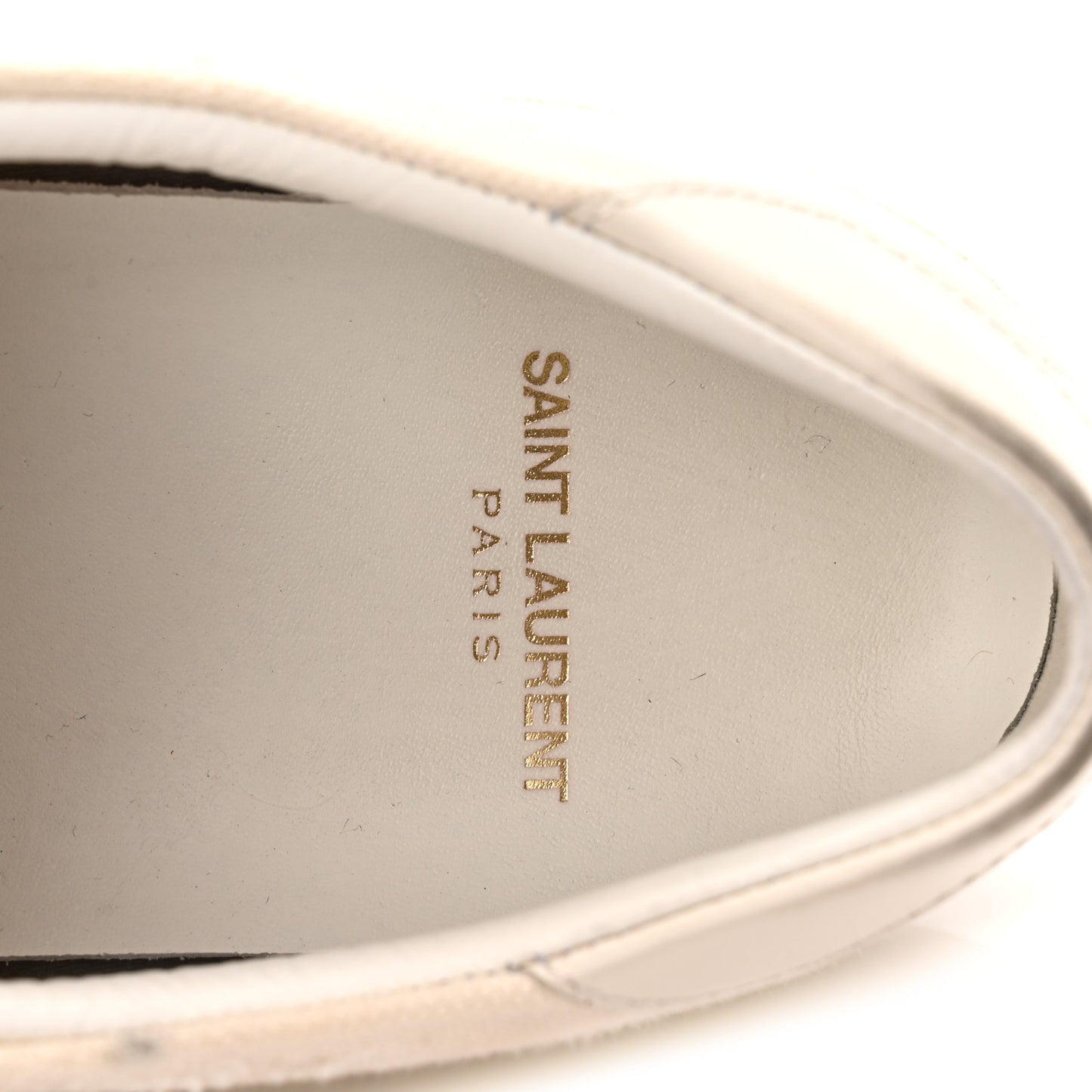 Distressed Canvas Court Classic Sneakers 38.5 Panna