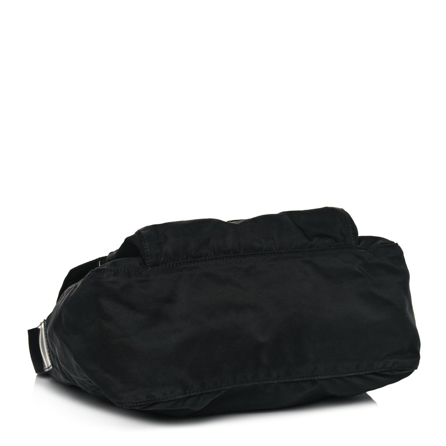 Tessuto Nylon Single Buckle Messenger Bag Black