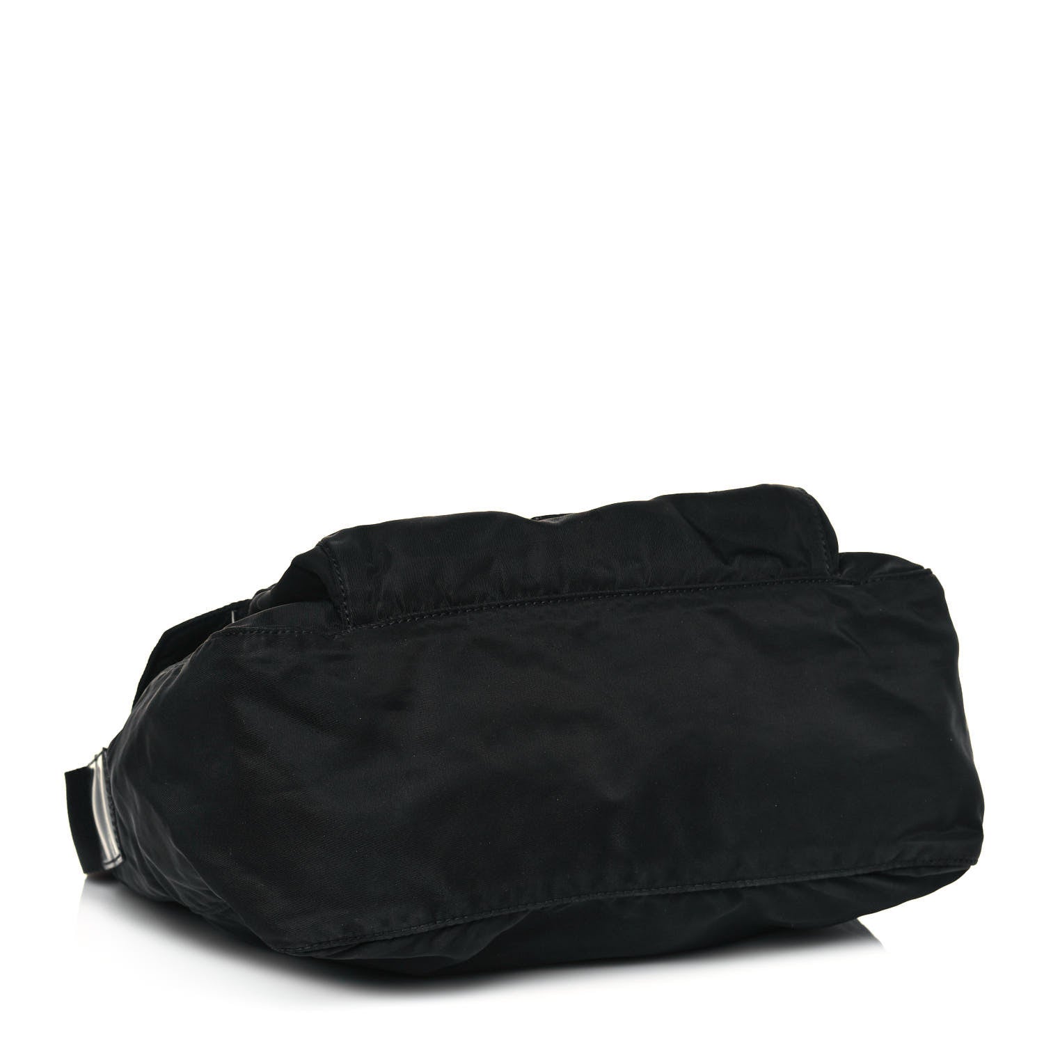 Prada Tessuto Nylon Single Buckle Messenger Bag Black 4 of 15