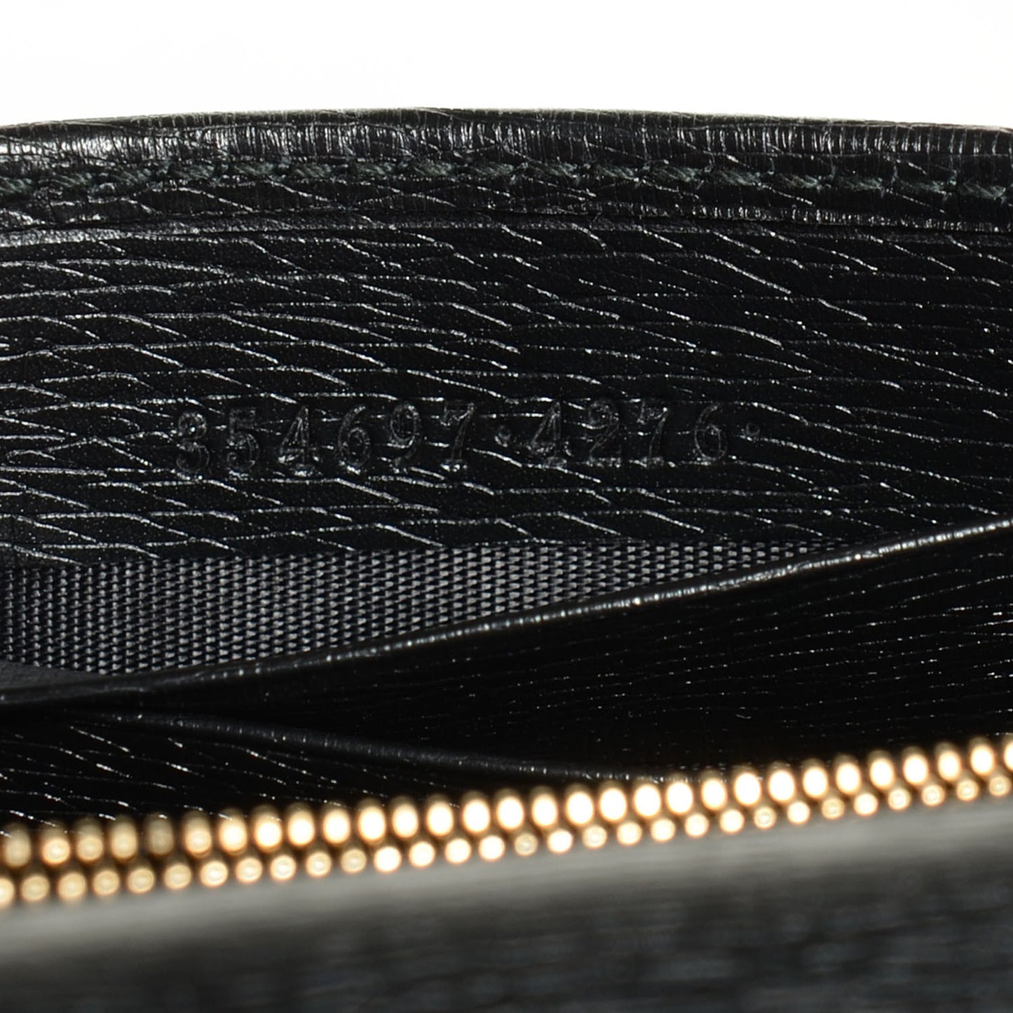 Textured Calfskin Medium Betty Chain Wallet Black