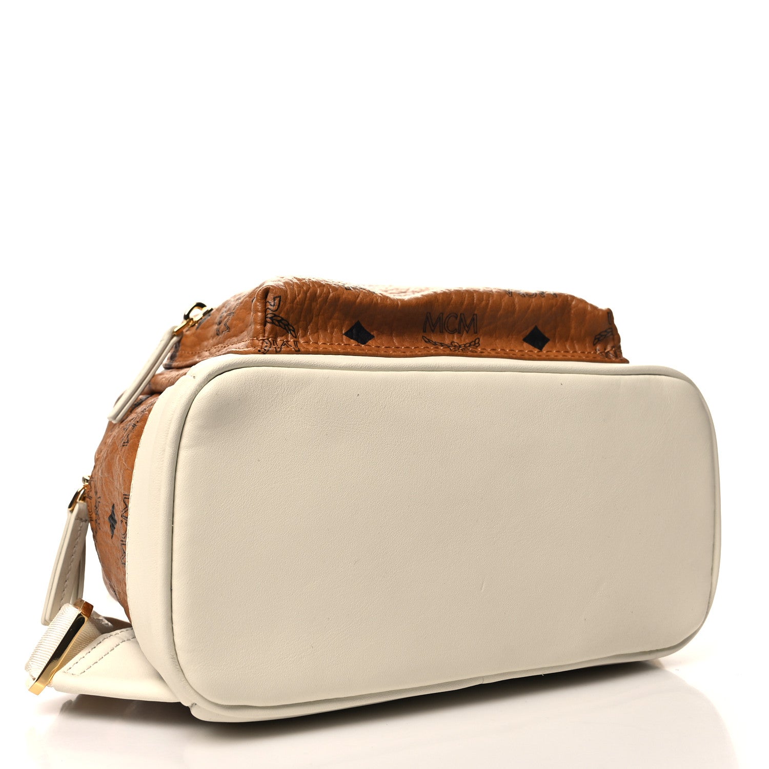 MCM Visetos Mini Stark Backpack Cognac White 4 of 9