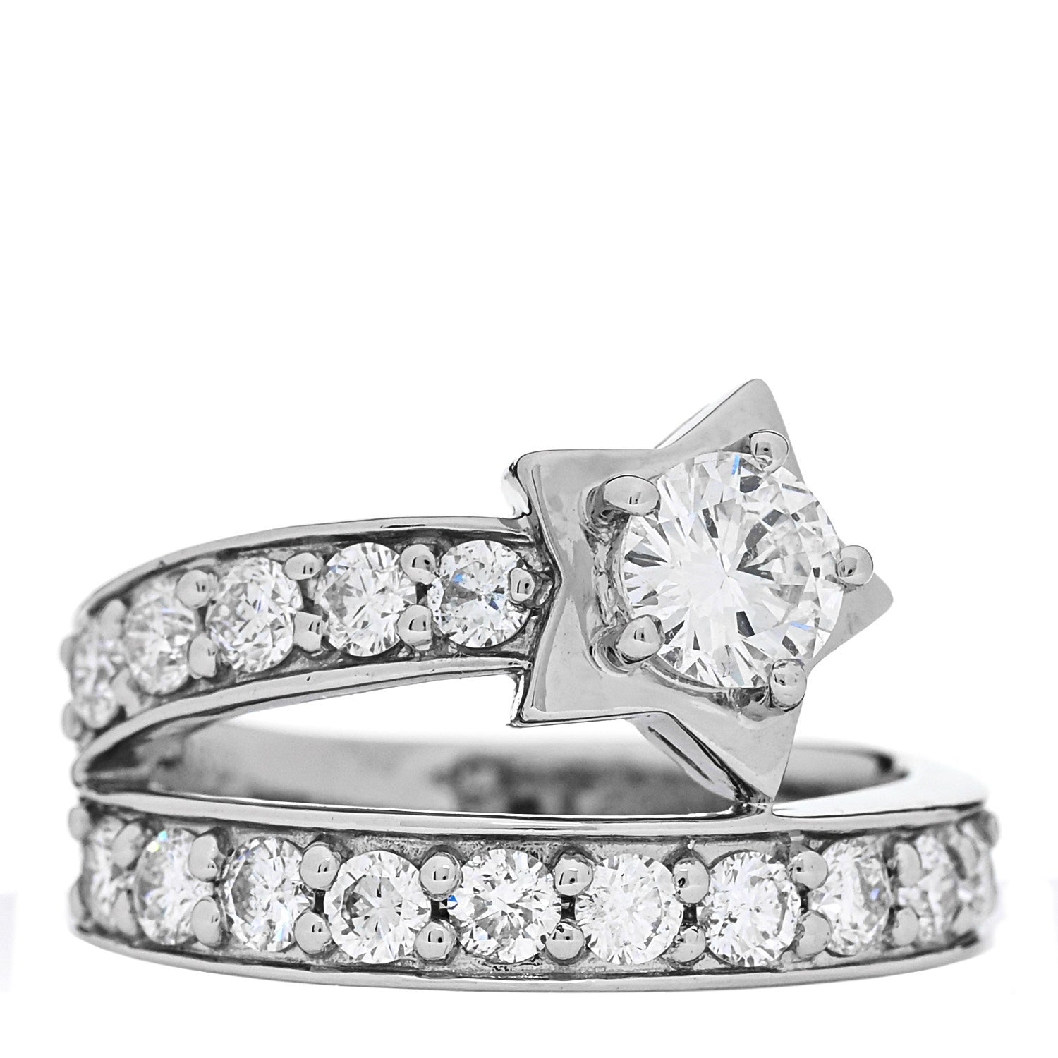 Parker & West by FASHIONPHILE Platinum Diamond 1.50ctw Shooting Star Ring  53 6.5 1 of 10