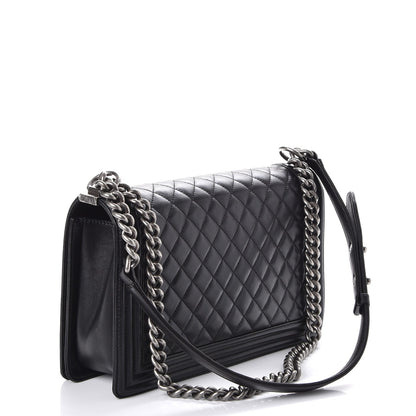 Chanel Lambskin Quilted New Medium Boy Flap Black 3 of 11