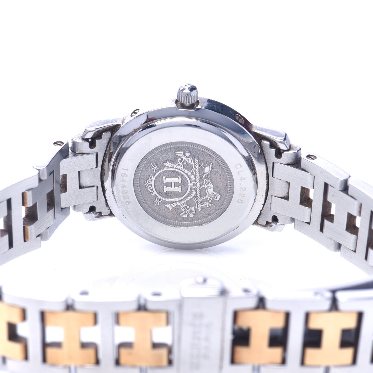 Hermes Stainless Steel 24mm Clipper Quartz Watch Gold 4 of 5