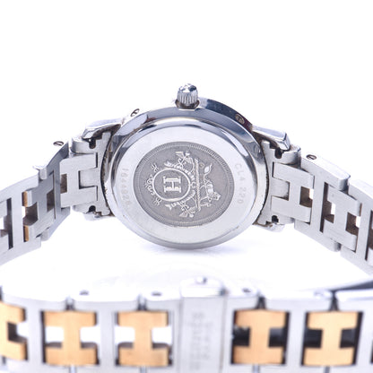 Hermes Stainless Steel 24mm Clipper Quartz Watch Gold 4 of 5