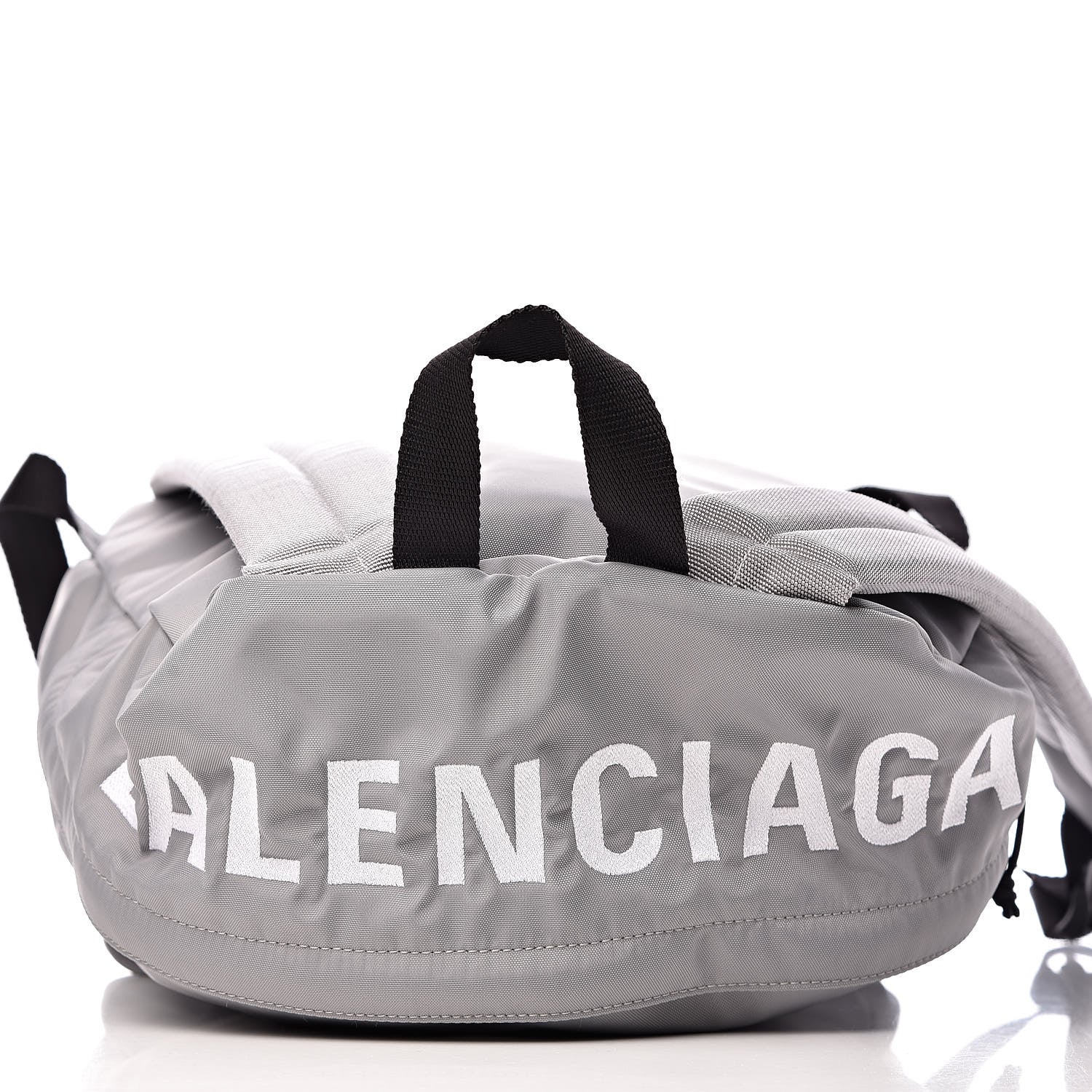 Balenciaga Sport Nylon Logo Embroidered Wheel Backpack Grey Black 10 of 10
