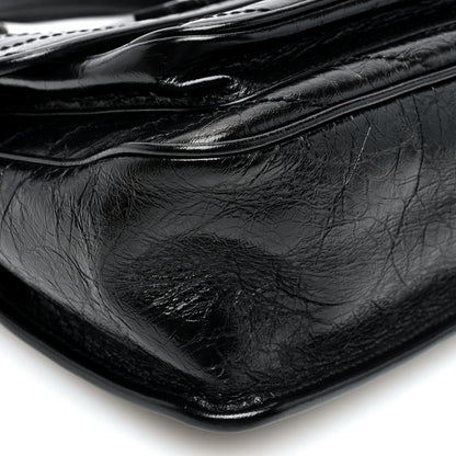 Saint Laurent Crinkled Calfskin Matelasse Monogram Medium Niki Chain Satchel Black 8 of 9