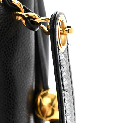 Chanel Caviar Large CC Shoulder Bag Black 16 of 17