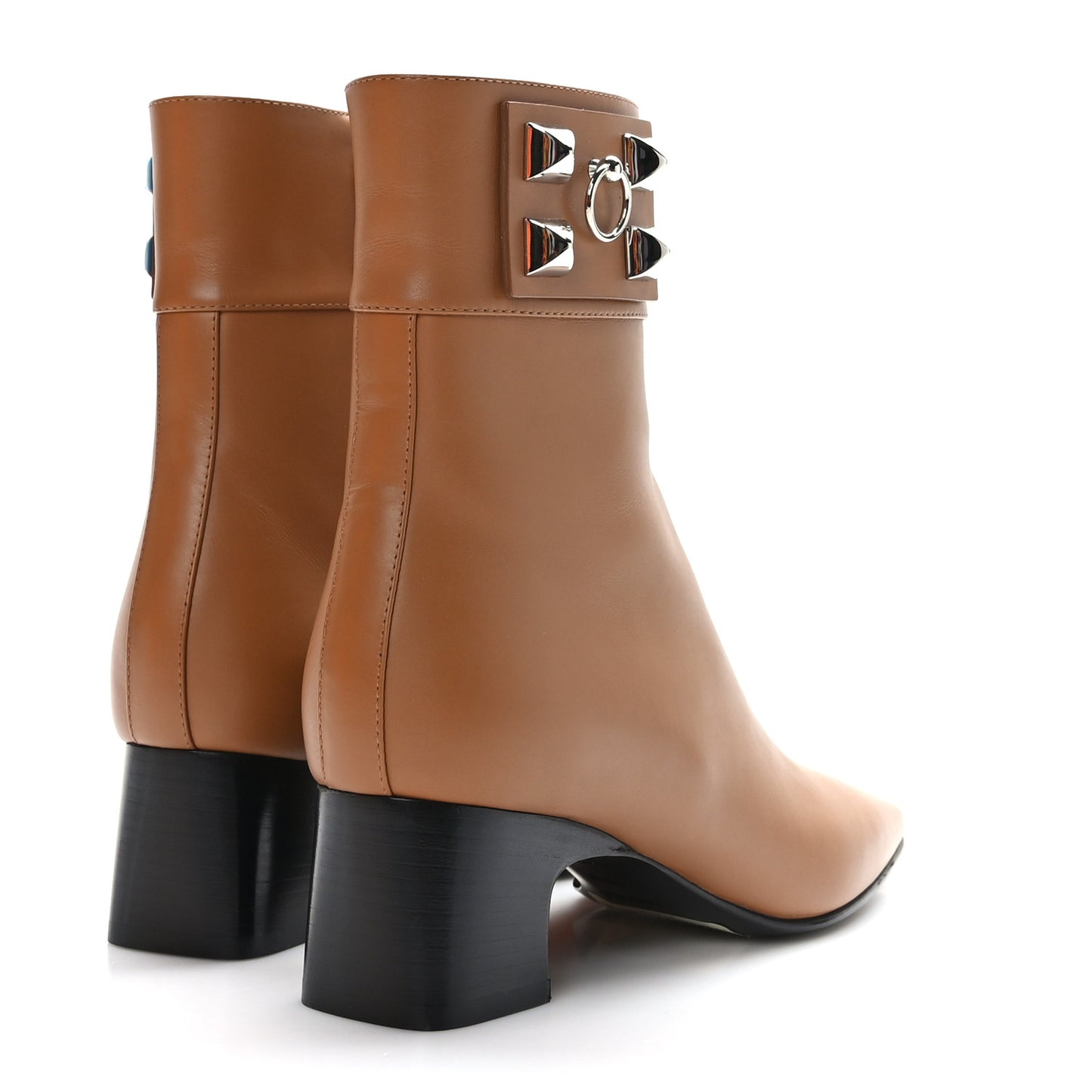 Calfskin Decouverte 50 Ankle Boots 36.5 Beige Dore