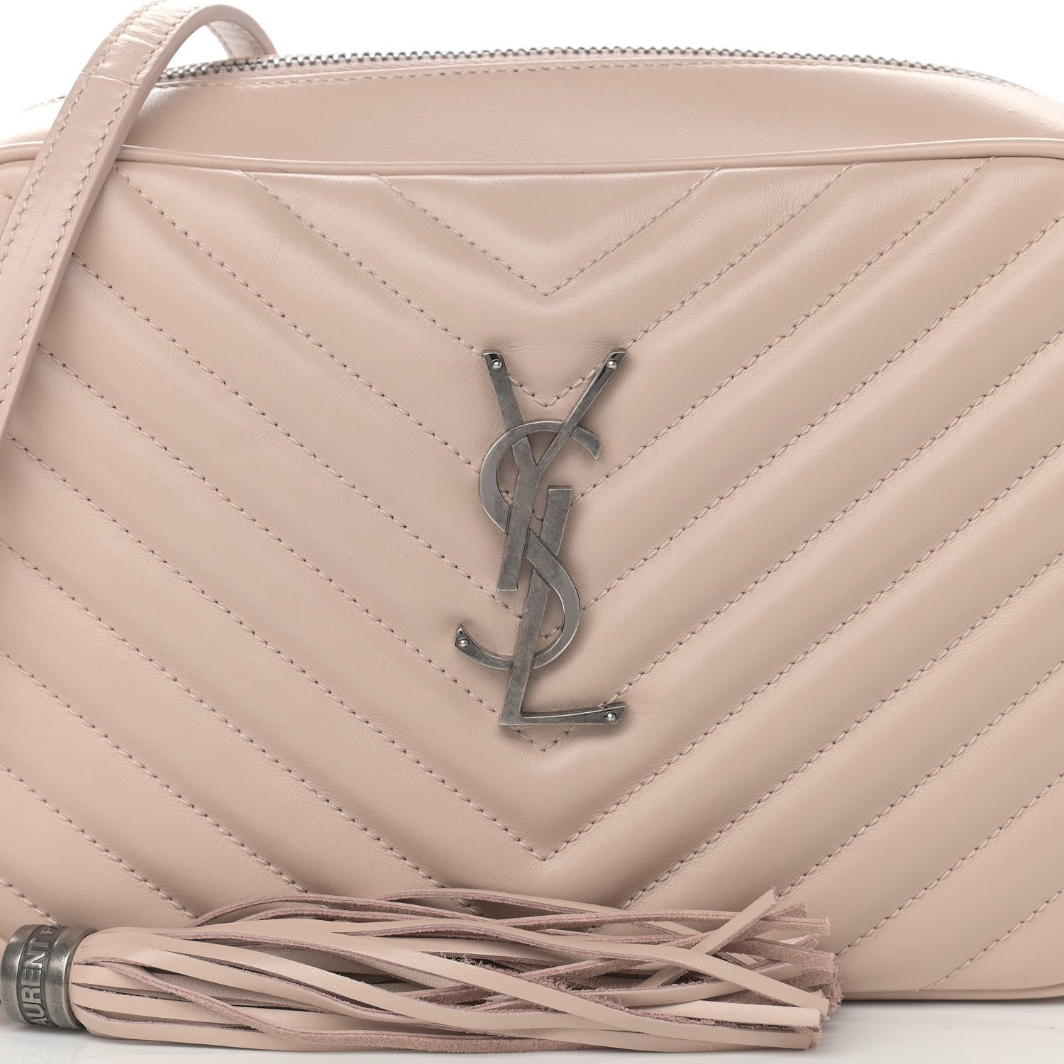 Saint Laurent Calfskin Matelasse Monogram Lou Camera Bag Washed Light Pink 8 of 12