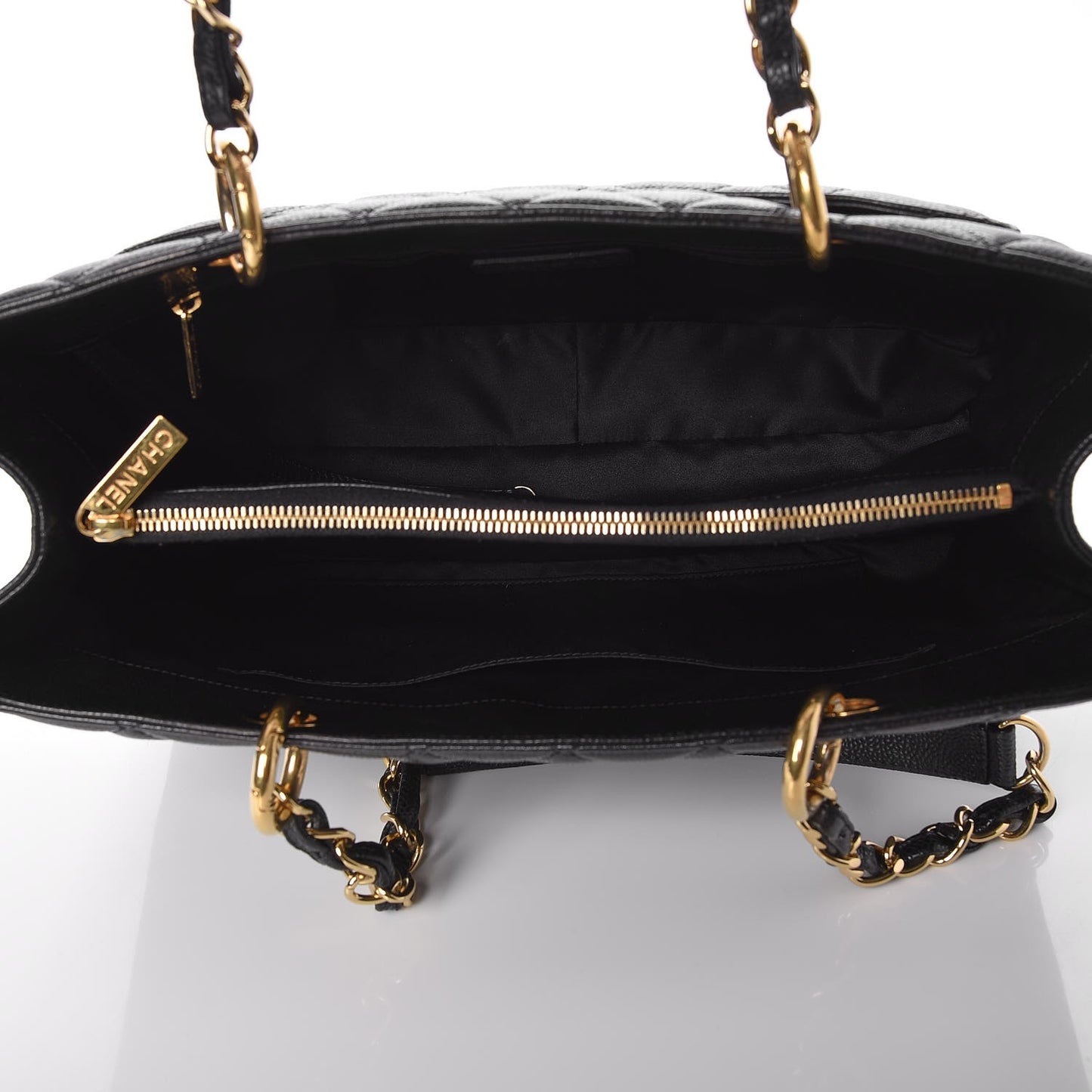 Caviar Quilted Grand Shopping Tote GST Black