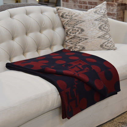 Hermes Wool Cashmere Avalon Dots Blanket Mure 2 of 4
