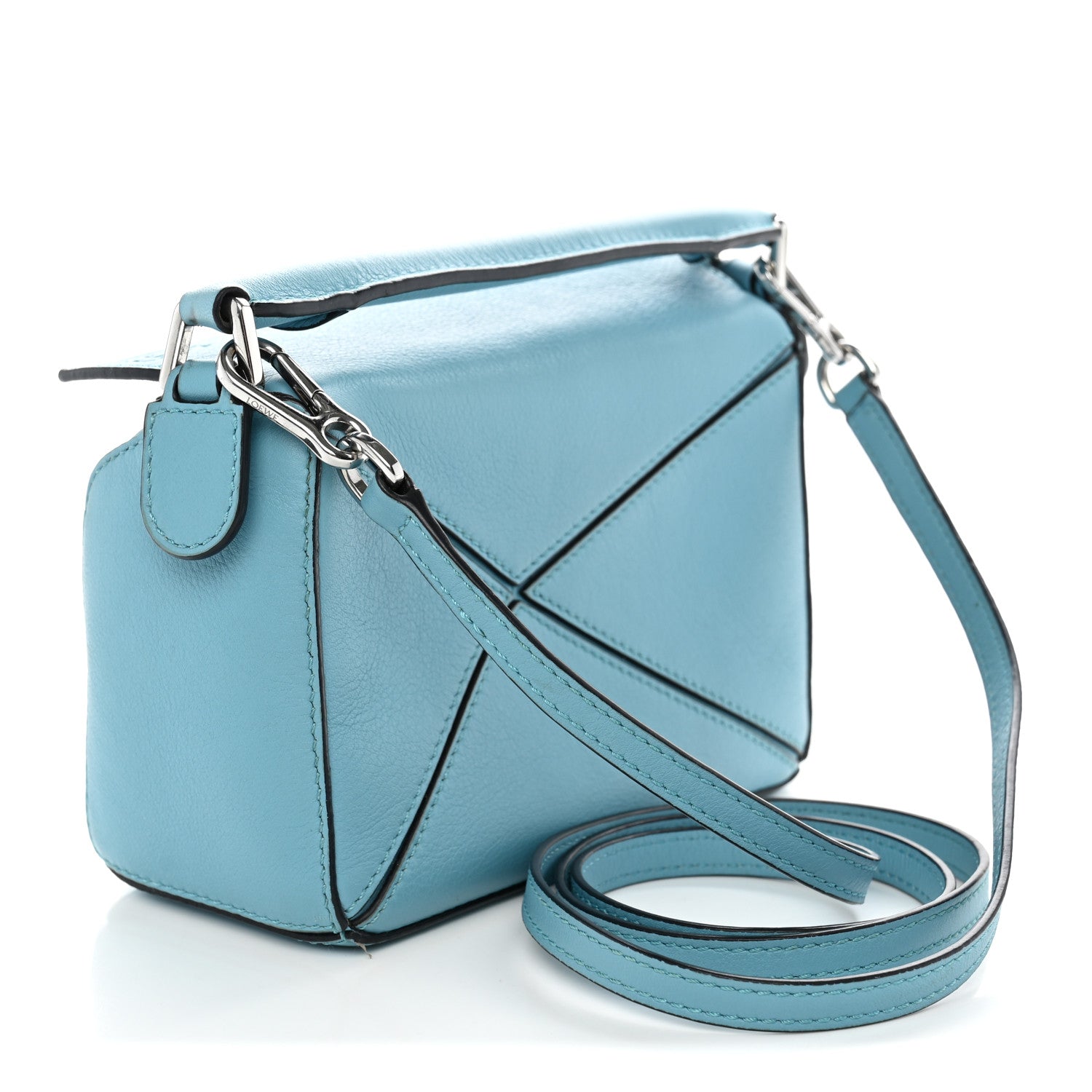 Loewe Calfskin Mini Puzzle Bag Light Blue 3 of 11