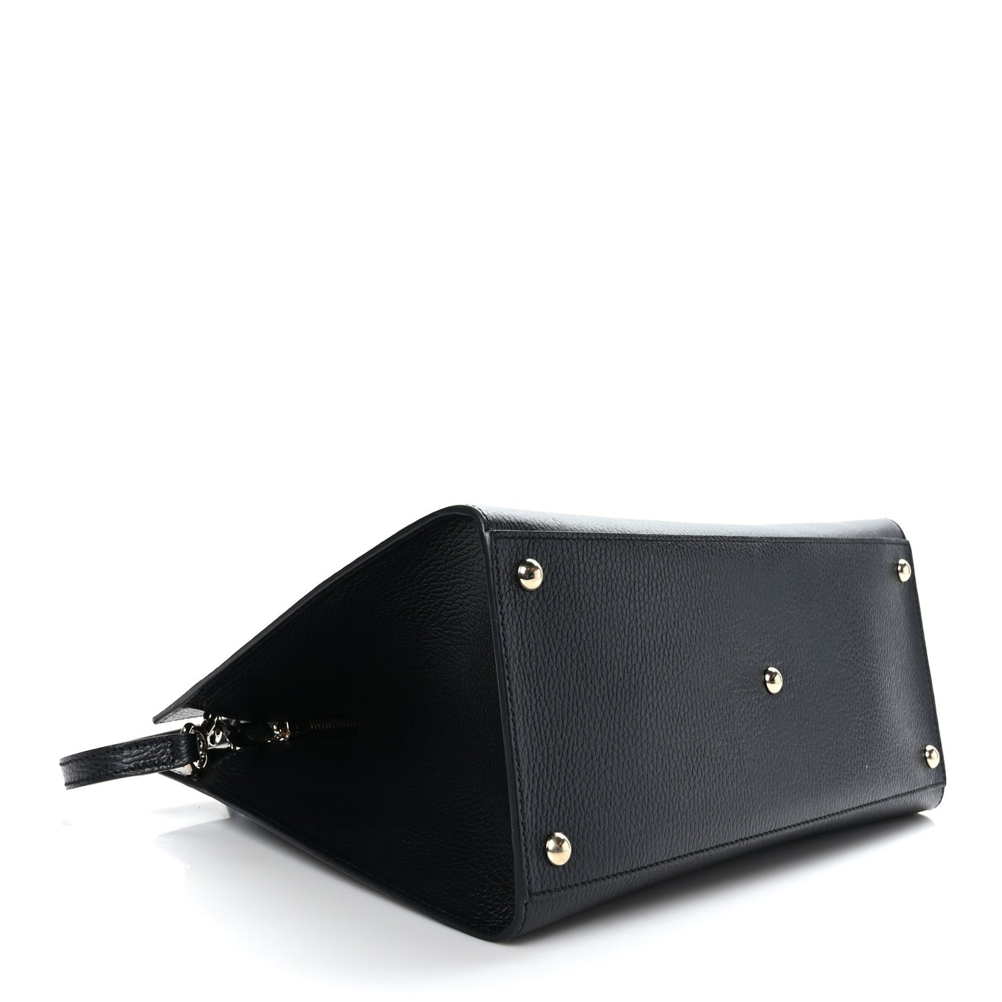 Dollar Calfskin Large Soho Top Handle Satchel Black